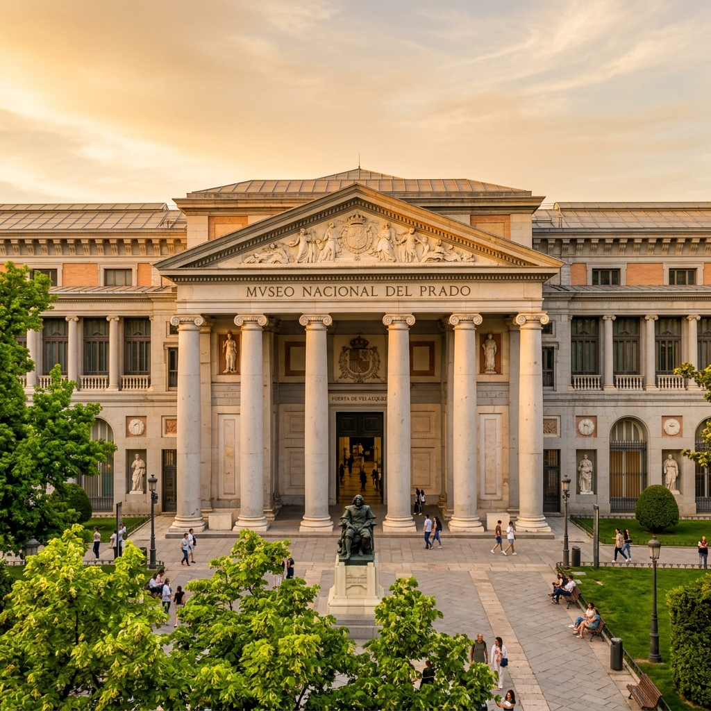 Madrid museum district along Paseo del Arte